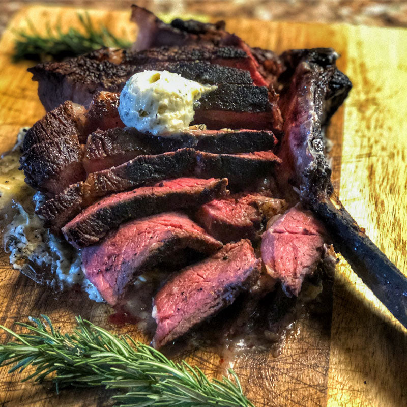 Reverse Seared Tomahawk Ribeye Steak
