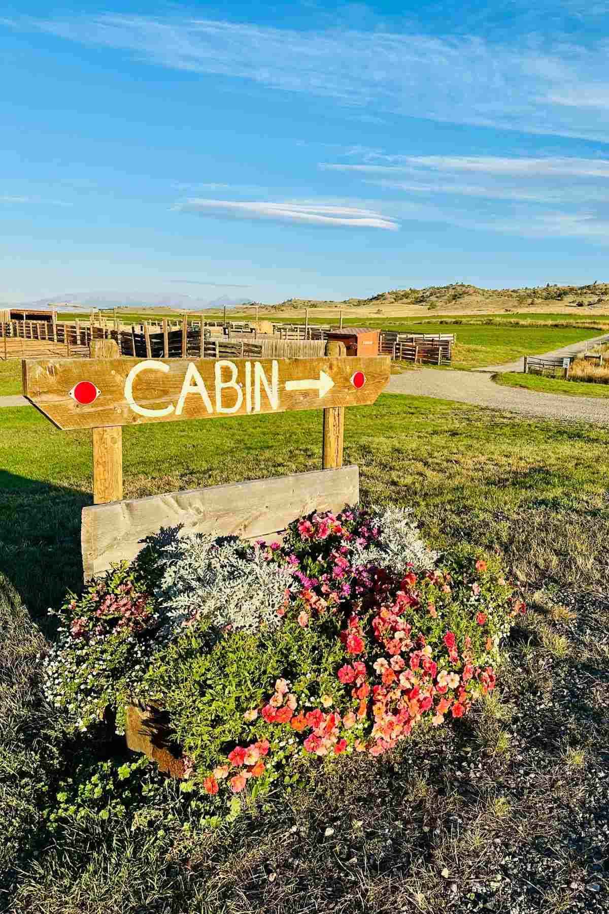 Cabin sign at Hagerman Ranch in Montana